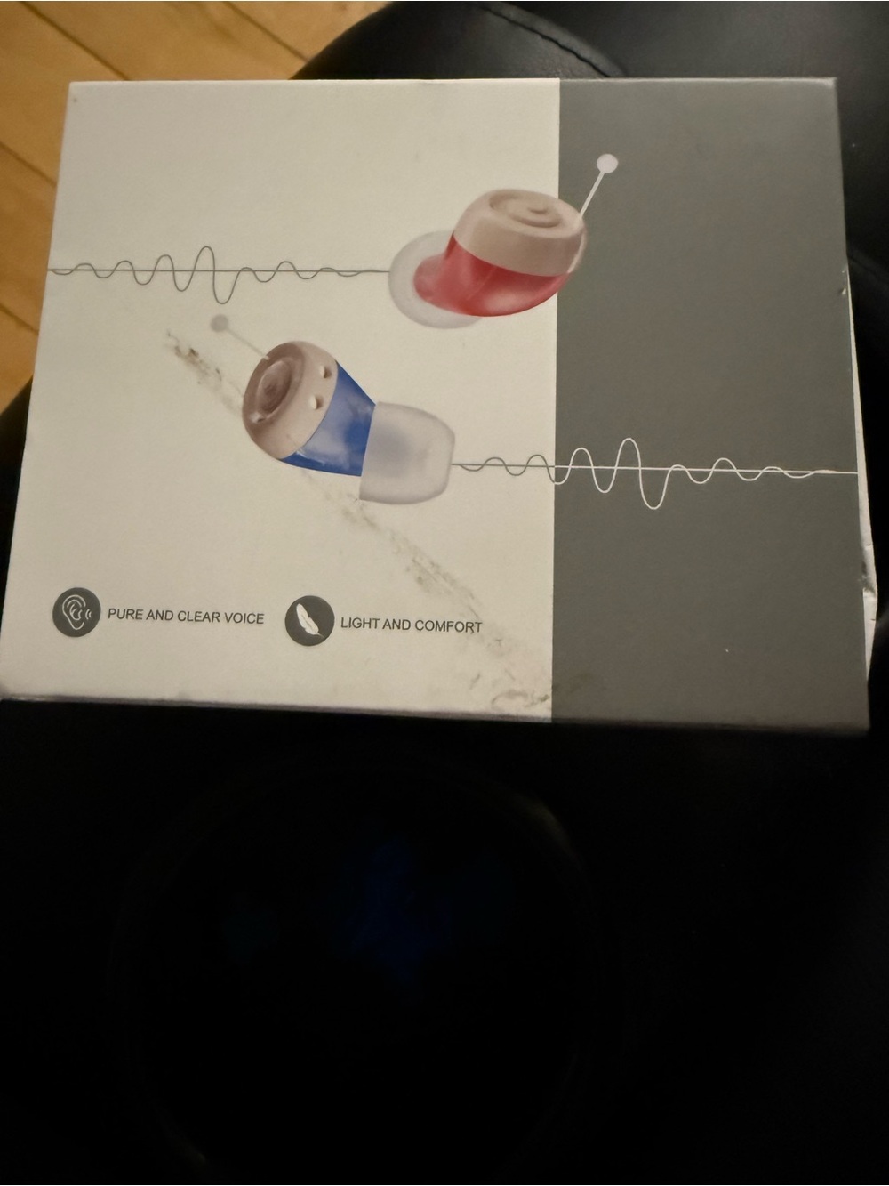 In-Ear Hearing Amplifier Earbuds - Blue & Pink